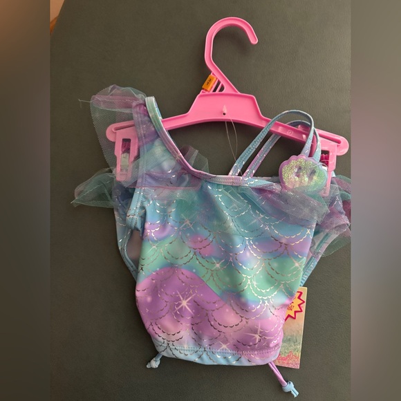 Cute Toddler Girls Two Piece Magical Rainbow Print Bathing Suit by btween |Sz 3T - Picture 5 of 8